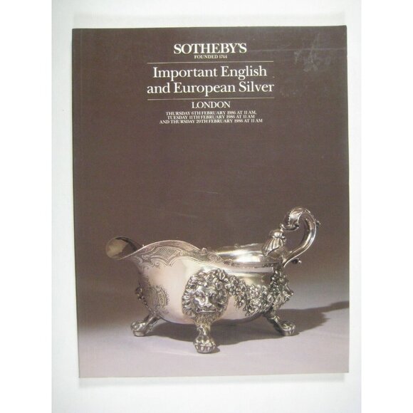 Sothebys Auction Catalog 1986 English Silver European Silver London Tiffany - Picture 1 of 7